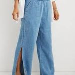 Aerie  Gauzy High Waisted Pool Party Pant Slit Side Wide Leg Size M Photo 10