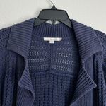 Boden Womens Long Sleeve Open Knit Duster Cardigan Sweater Heavy Blue Medium Photo 5