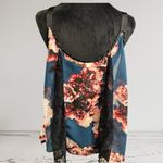 Band of Gypsies Band of Gypsy Floral Satin and Lace Black Tank Top Size Medium Photo 1