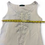Ralph Lauren White Ribbed Lace Detail Tank Top Photo 3