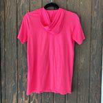 Michael Kors woman’s size small hoodie drawstring t-shirt in coral pink Photo 5