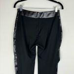 Anne Fontaine Carl Black Vegan Leather Contrast Leggings Pants Sz 40 Size M Photo 9