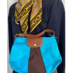 Longchamp  Blue Black Medium Nylon Shopping Tote Photo 11