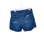 American Eagle Tomgirl Blue Rolled Hem ‎ Distressed Denim Shorts Size 18 Photo 2