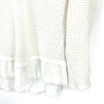XCVI  Women's Size S Mesh Fira Pullover Knitted Sweater Long Sleeve V Neck White Photo 3