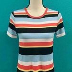 Michael Michael kors striped color blocked t shirt shift dress in size small White Photo 1