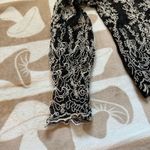 Sheer‎ Lace Blouse Floral Embroidered Long Sleeve Top Black Size L Size L Photo 8
