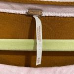 Free People  Caramel Stripe Breton Stripe Pullover Sz M Photo 5