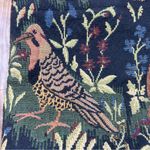 Vintage Robert Allen Woodland Animals Medium Tapestry Tote Bag Green Photo 2