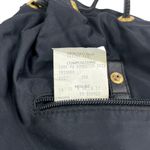 Moschino  Mini Black Nylon Leather Trim Backpack Gold-tone Logo Photo 4