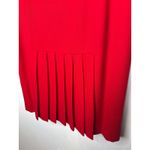 Jones New York 1980s  Red & Black Collar 100% Wool Dress USA Made small Photo 8