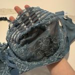 Cacique Blue Lace Bra 44C Underwire Unlined Balconette Photo 9