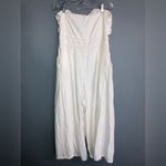 Greylin  by Anthropologie Elegant White Strapless wide leg jumpsuit size small #7 Photo 10