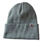 Carhartt Unisex Ribbed Knit Cuff Beanie in Heather Grey Color Photo 0