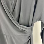 OAK + FORT Black Long Sleeve Wrap Mini Dress Cocktail Party Evening Dress Photo 2