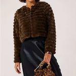 Nina Leonard  Faux Fur Long Sleeve Bolero Jacket Photo 3
