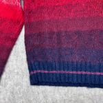 American Eagle Ombre Mock Neck Long Sleeve Knit Sweater Size Small Red Tan Photo 6