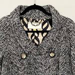 Anthropologie Anthro Leifsdottir Black & White Wool Alpaca Blend Coat Sz 8 Photo 3