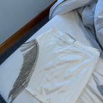 White rhinestone fringe crop top and skirt set Size L Photo 4