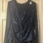 Elegant Navy Blue Evening Gown Size XL Photo 1