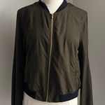 Bagatelle  Olive Bomber Jacket Womens Sz Medium Utility Full Zip Photo 0