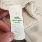 Aerie  Cream Long Sleeve Cropped Cotton Knit Pullover Hoodie Sweatshirt Small Photo 7