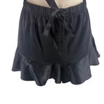 Victoria's Secret Victoria’s Secret Black Satin Sleep Shorts Ruffle Womens Xlarge Photo 1
