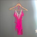 The Bikini Lab NWT pink fringe cutout one piece Photo 1