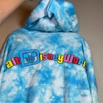 Disney Spirit Jersey Hoodie Adult Medium Blue Eats Macaron Tie Dye Puff Zip Photo 7