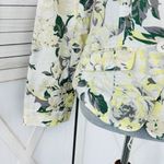 Free People  Floral Linen‎ Blazer Jacket Yellow White Size 4 Photo 5
