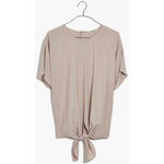 Madewell  Striped Red White Button Back Tie Shirt Photo 3