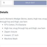 Levi's Levi’s Black Distressed Wedgie Skinny Jeans Size 26 Photo 7