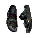 Birkenstock  x rick owens black leather iridescent holographic arizona sandals Photo 1