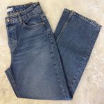 ZARA  Women’s High Rise Straight Leg Jeans Size 4 Button Fly Blue Wash Photo 6