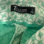 NY & Co 7th Avenue Mint Jacquard Shorts Size 10 Geometric Preppy Spring Summer Green Photo 8