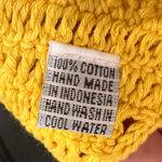 Handmade Yellow Crochet Halter Bralette Crop Top - one size Photo 7