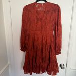 Eliza J . Rust Brown Floral Long Sleeve Dress Size 2 Photo 4