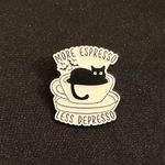 Advice Kitty enamel pin/magnet | Not sure she knows what she’s talking about Black Photo 0