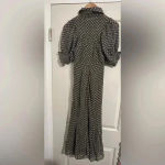 Anthropologie  Puff Sleeve Twee Mesh Midi Floral Feminine Dress Cottagecore Boho Photo 4