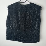 House of Gold Sequin Vintage Top Dressy British Sleeveless Crop Beaded Black Size 14 Photo 6