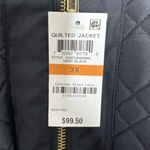 Charter Club Quilted Zip Front Jacket Women’s 3X Black Lightweight Gold Zip Photo 6