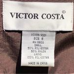 Victor Costa Chocolate Brown Crinkle Texture Wrap Top Evening Jacket w/skirt Photo 11