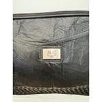 MC Black‎ Leather Patchwork Crossbody Bag Braided Trim Vintage Designer Black Photo 2