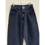 7 For All Mankind Jennifer Baggy 90's Jean 26 Night Iris Beaded Flower Wide Leg Photo 2