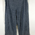 Eileen Fisher Pants Womens S Blue Organic Cotton Hemp Wide Leg Pull On Pockets Photo 0