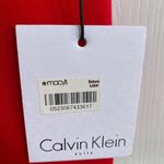 Calvin Klein NWT♥️  Chic Sexy Red Tailored Red Open-Front Lined 3/4 Sleeve Jacket Photo 7