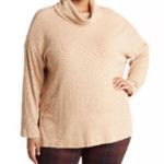Sanctuary NWT Staying Cowl Neck Waffle Sweater Size L Photo 0