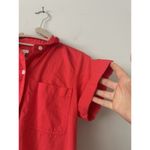 J. Crew Collared Red Coral Popover Button Shirt Dress Size XS Career Preppy Photo 9