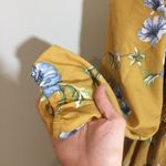 Xhilaration NWT Mustard Gold Yellow Floral Smocked Dress New Photo 3