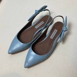 Tabitha Simmons Blue Slingback Bow Flats Sz. 36 (US 5.5) Photo 2